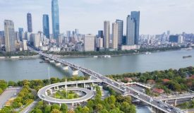 river bridge in changsha city view